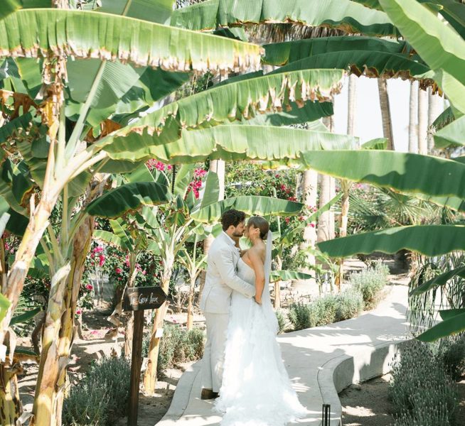 Wedding Couple at Villa Santa Cruz Destination wedding in Todos Santos Mexico at Villa Santa Cruz