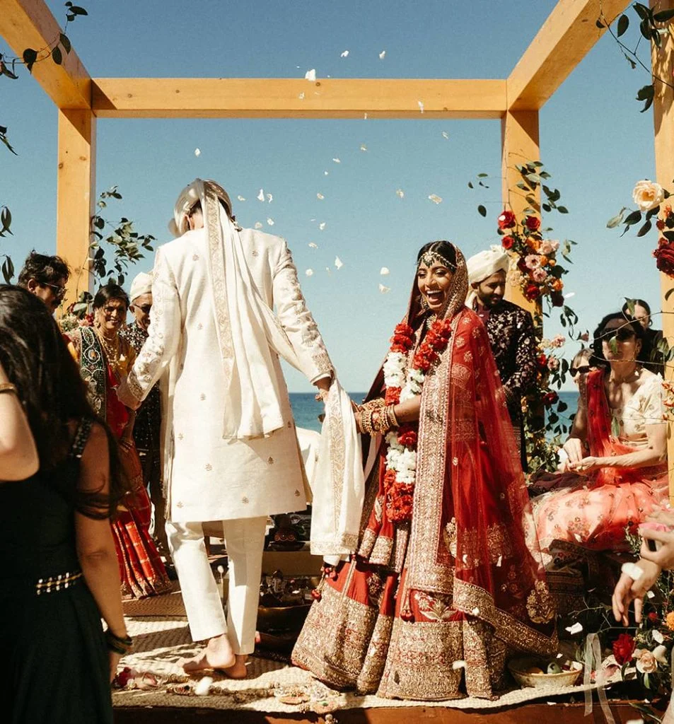 Indian Wedding in Todos Santos Bride and groom celebrating an Indian destination wedding in Todos Santos, Baja