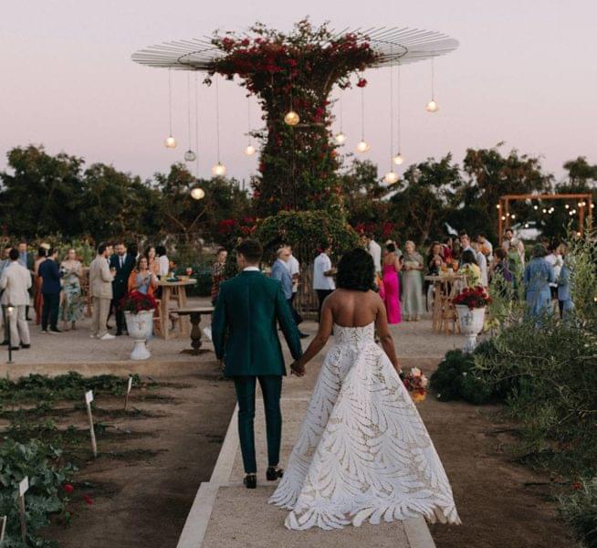 Wedding ceremony at the beachfront resort, Villa Santa Cruz in Baja California