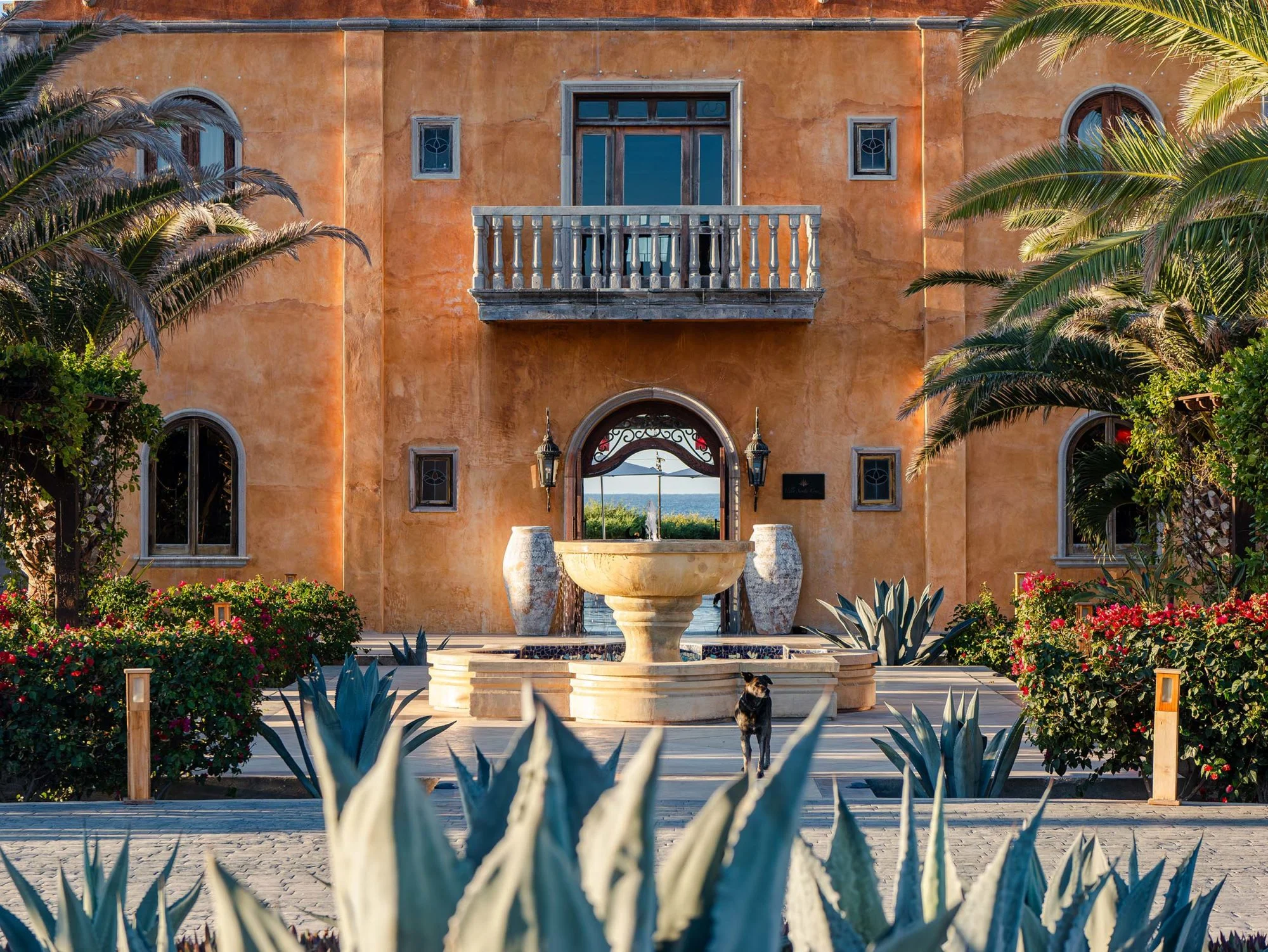 Entryway at Villa Santa Cruz Oceanfront boutique hotel in Todos Santos, Baja California Sur